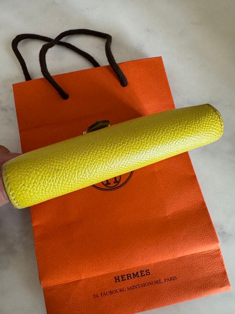 エルメスべアンコンパクトライムバイカラー エルメスべアンコンパクトライムバイカラー