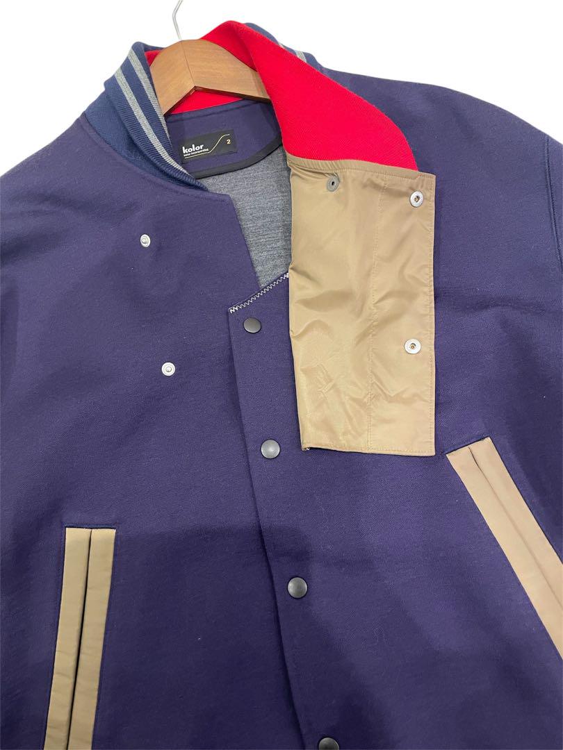 【美品】kolor 22WCMスタジャン ネイビー サイズ2