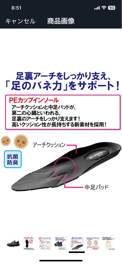 安全靴 ブラック ハイグリップソール