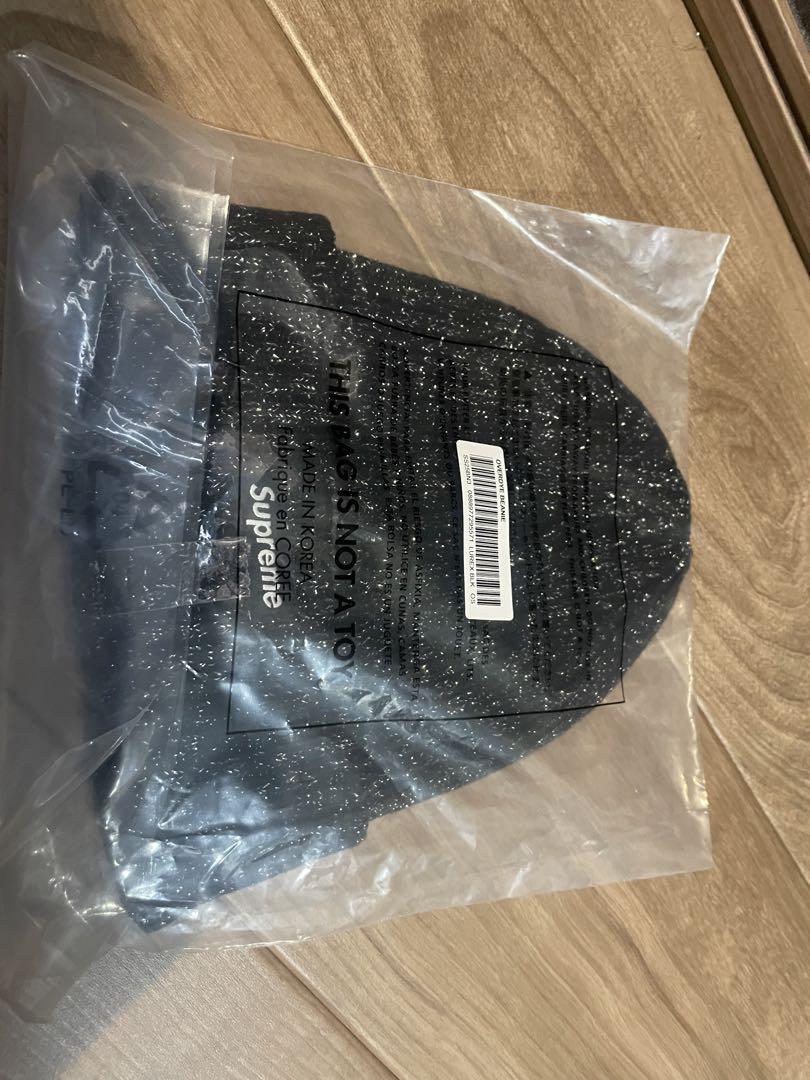 Supreme 黒　ニットビーニー