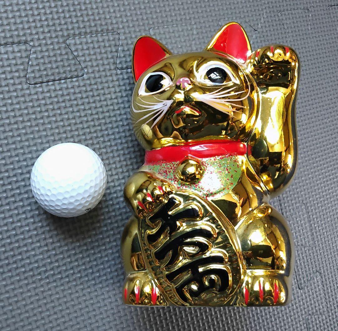 金色の招き猫 貯金箱 約17cm