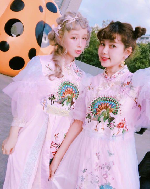 悦奈ハンドメイド ワンピース チャイナワンピ ピンク jtrFyATF8H ...