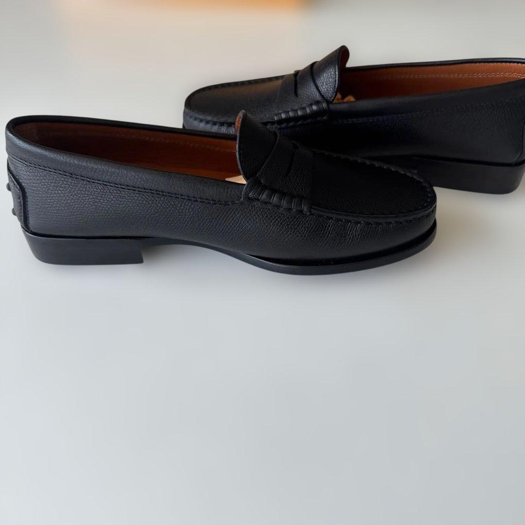 TOD'Sブラックレザー ローファー スリッポン☆ドライビング