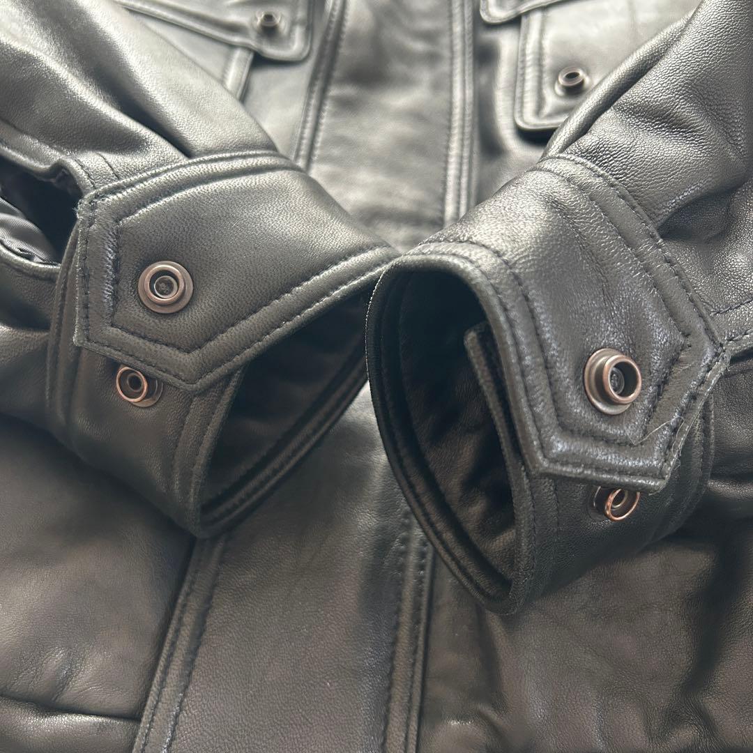 美品✨PELLE CYMA フライトジャケット ラムレザー ボア 黒 3way 美品✨PELLE CYMA フライトジャケット ラムレザー ボア 黒 3way