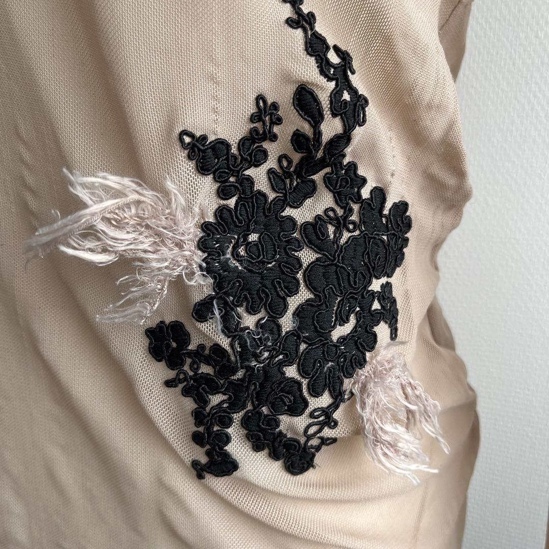 Ameri VINTAGE シアートップス EMBROIDERY SKINTOP レディース