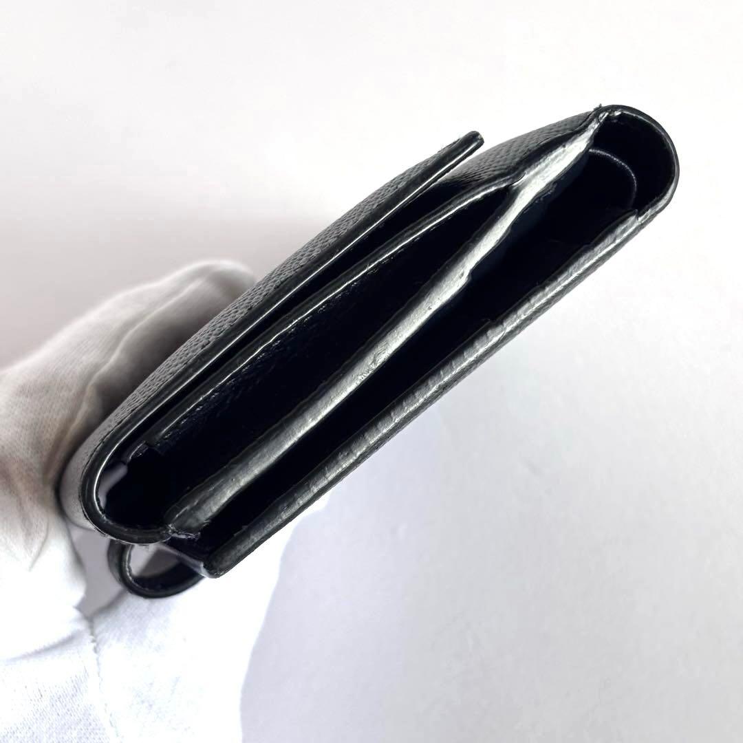【現行】スマイソン フレンチウォレット 二つ折り財布 サフィアーノレザー 黒