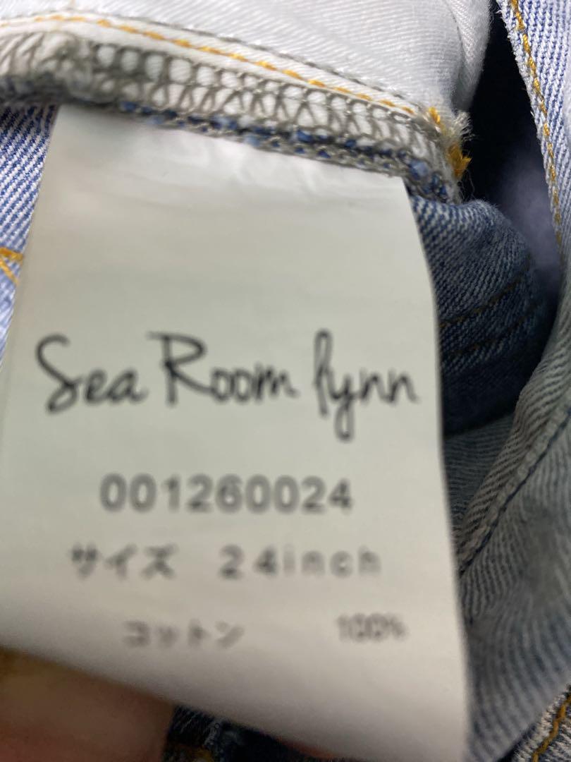 SeaRoomlynn Slashカットボタンフライ デニム 24ブルー