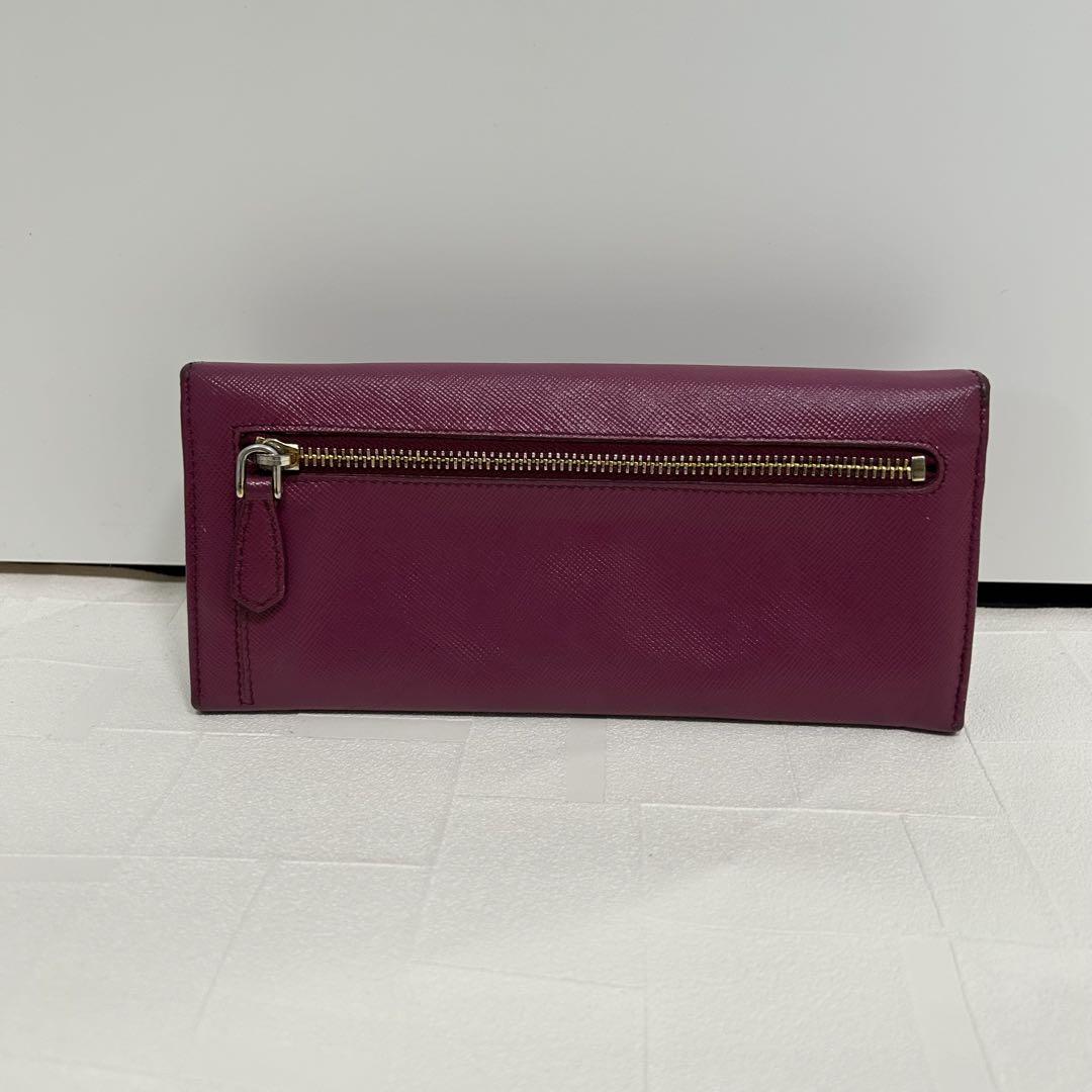 PRADA プラダ　パープル 長財布　レザー　折り財布