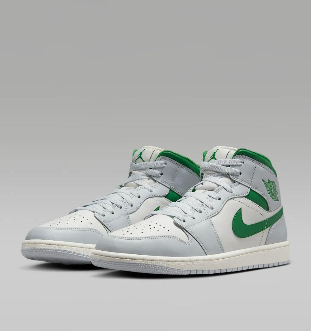 AIR JORDAN 1 MID パイングリーン ピュアプラチナム 27.5 AIR JORDAN 1 MID パイングリーン ピュアプラチナム 27.5