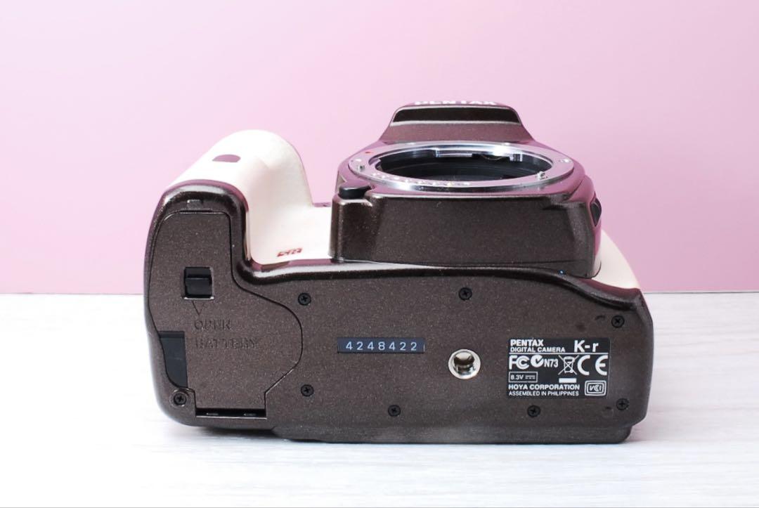 レトロ可愛いブラウン⭐️PENTAX K-r 美品 一眼レフカメラ スマホ転送