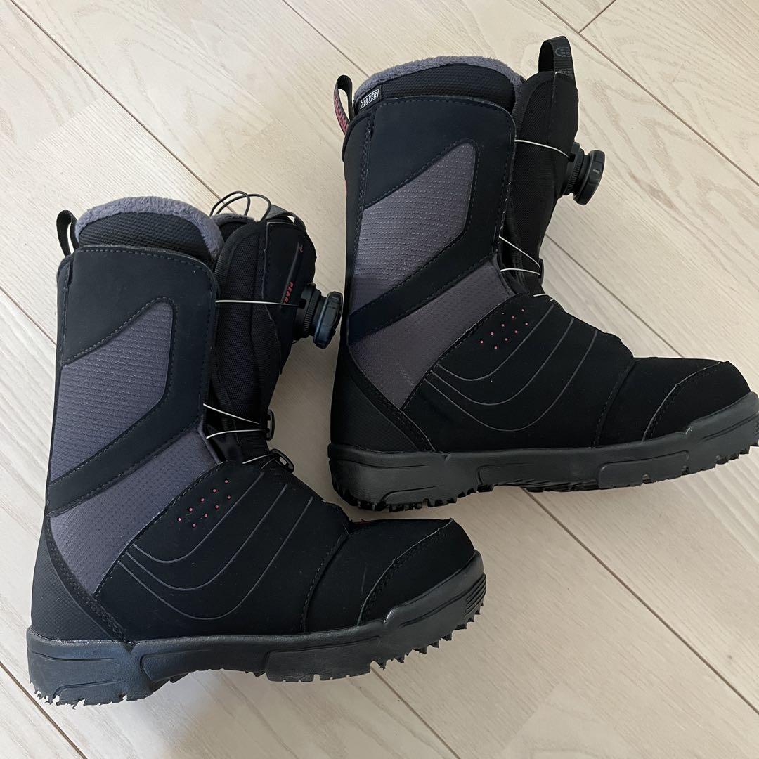 美品 サロモン SALOMON BOAスノーボードブーツ 黒 ブラック 22