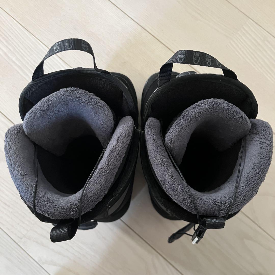 美品 サロモン SALOMON BOAスノーボードブーツ 黒 ブラック 22