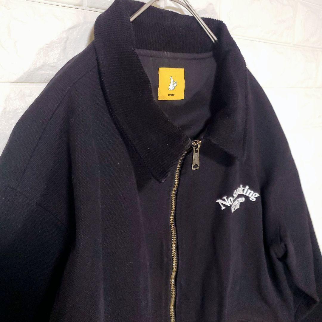 【完売品❗】FR2 No Smoking ブラック ワークジャケット 黒