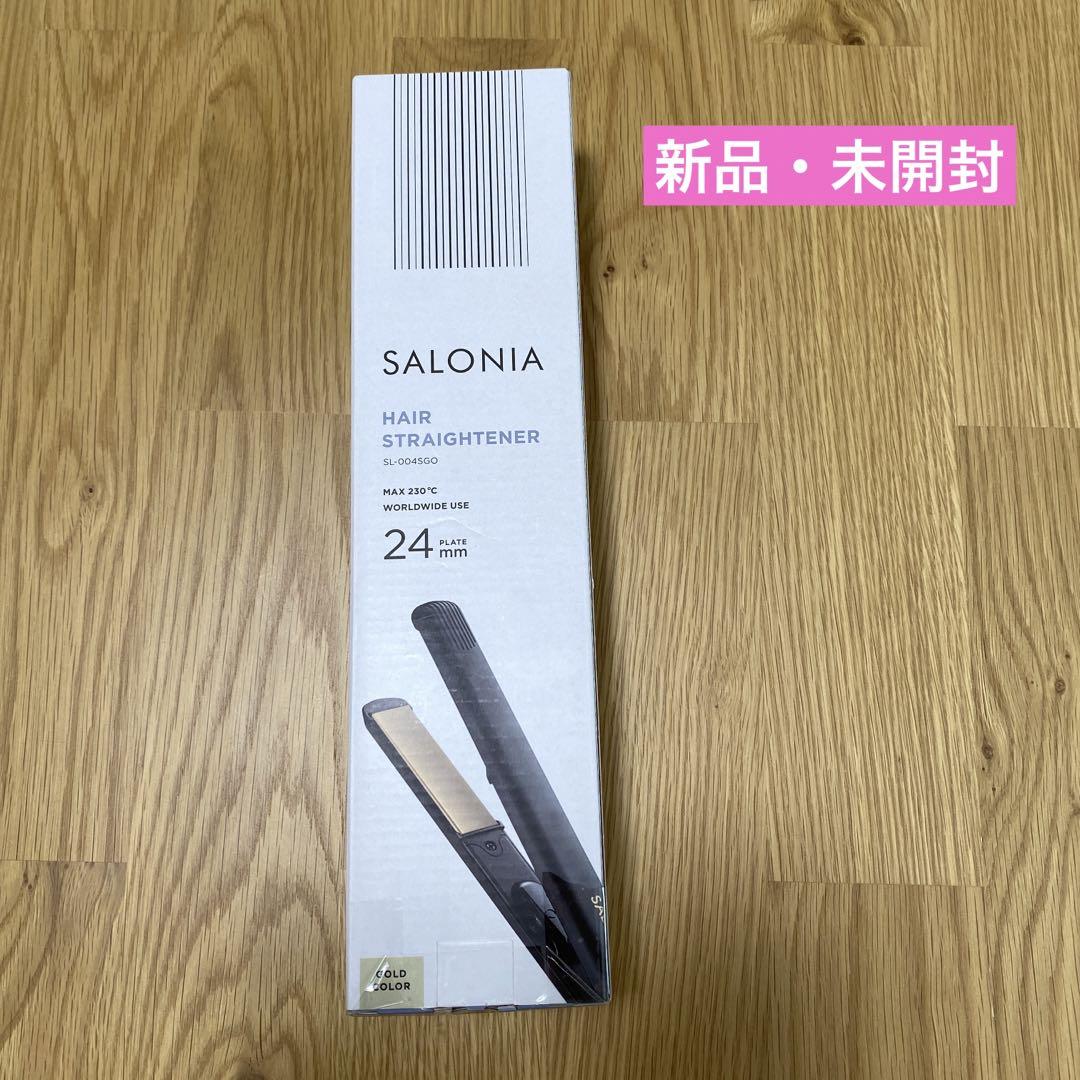 SALONIA SALONIA ストレートヘアアイロン ブラックゴールド GO…