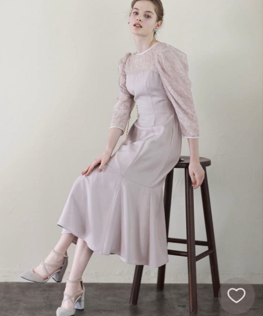 Noela ノエラ スパンコールレースドッキングワンピ ドレス オケージョンM