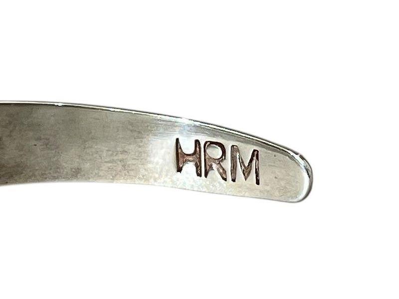 美品 HRM ハリラン グリーンターコイズ石 サンダーバード アロー バングル