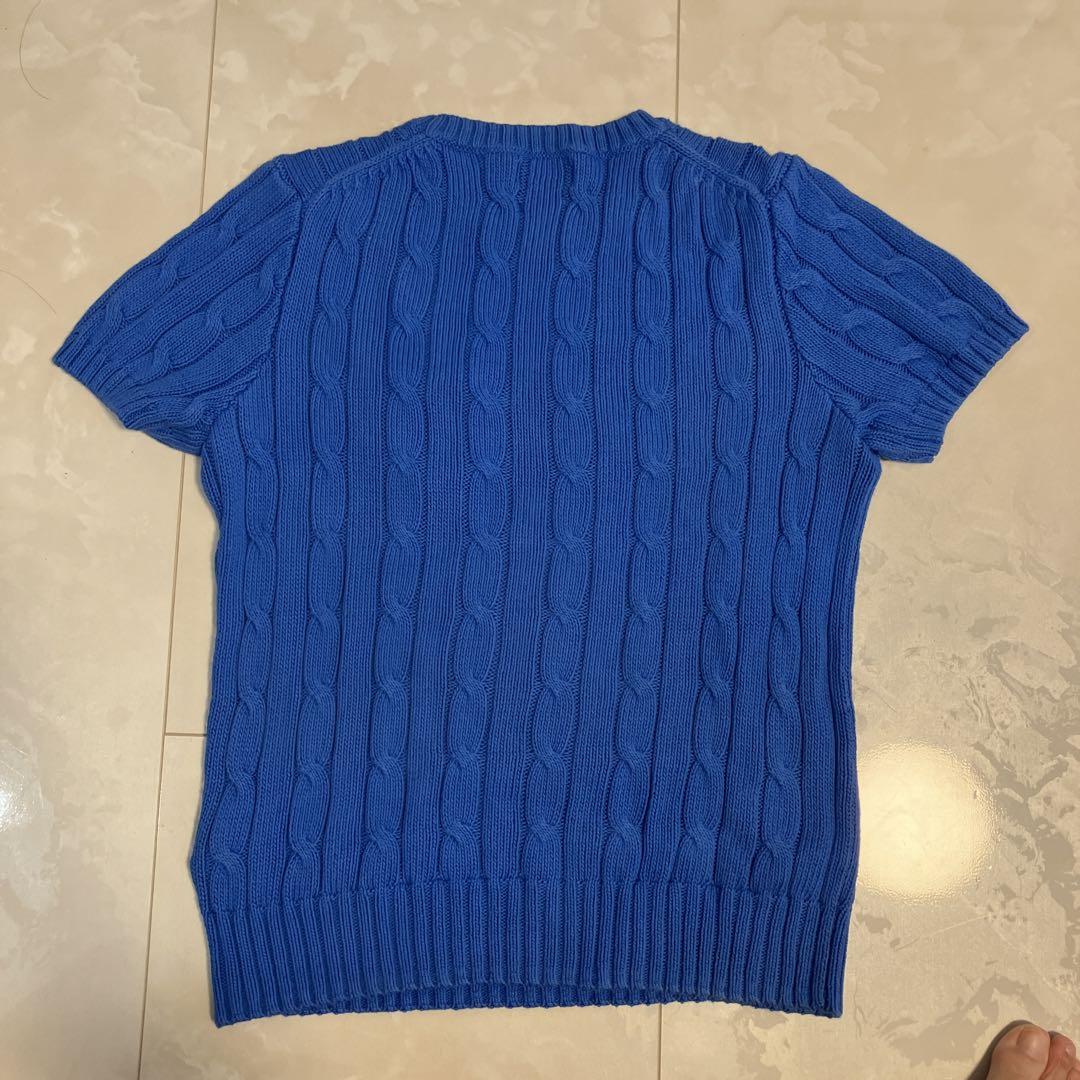 Polo by Ralph Lauren 半袖ニット 青　ｍ