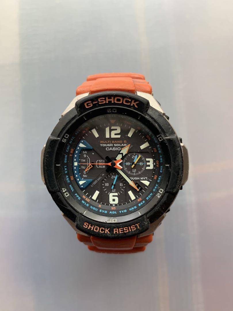 G-SHOCK デジタル腕時計 ブラック/オレンジ - メルカリ