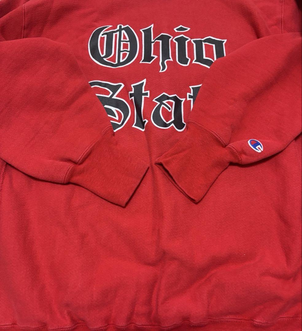 【美品】チャンピオン リバースウィーブ オハイオ　Ohio 刺繍タグ　XL