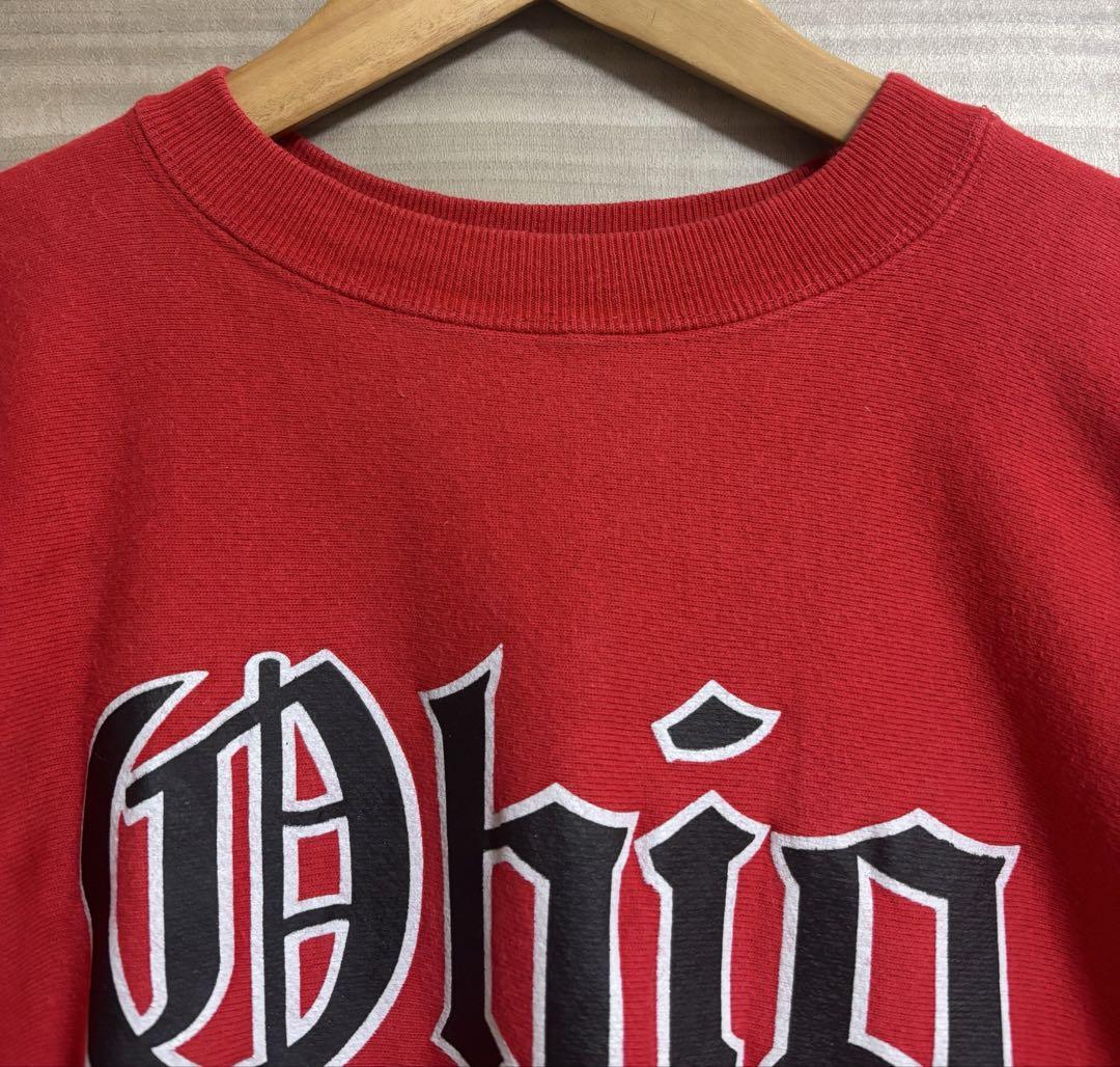【美品】チャンピオン リバースウィーブ オハイオ　Ohio 刺繍タグ　XL