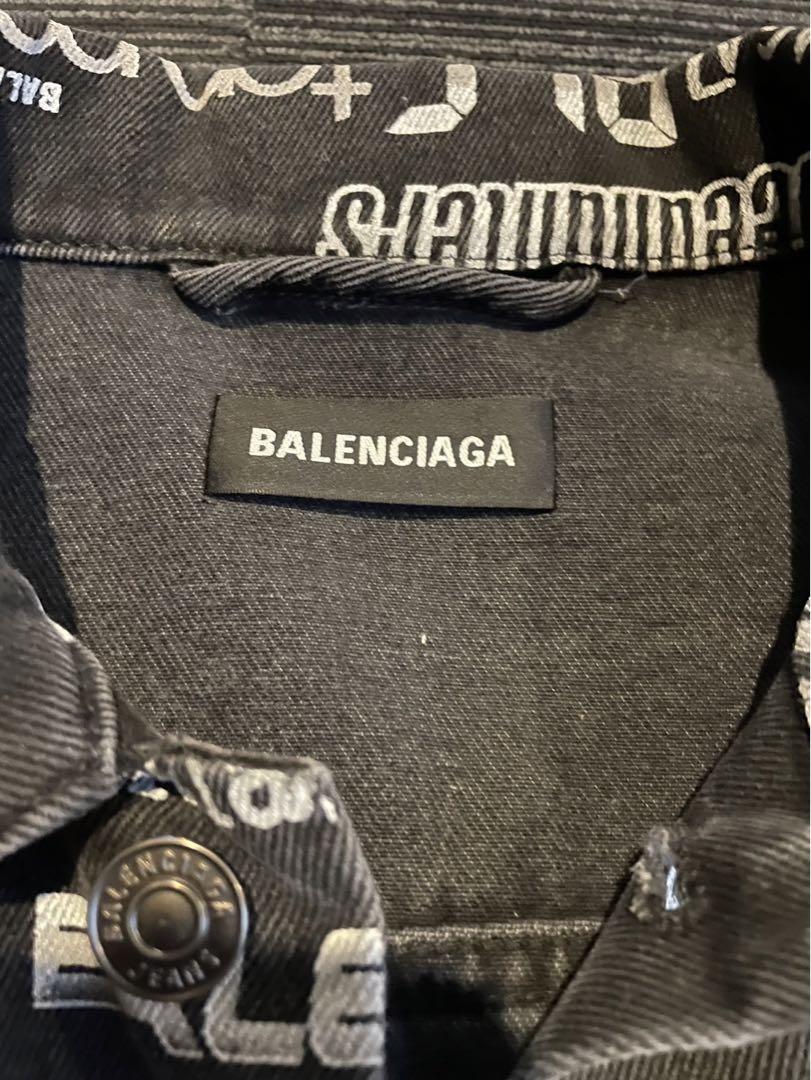 BALENCIAGA バレンシアガ 20AW  ロゴプリント デニムジャケット