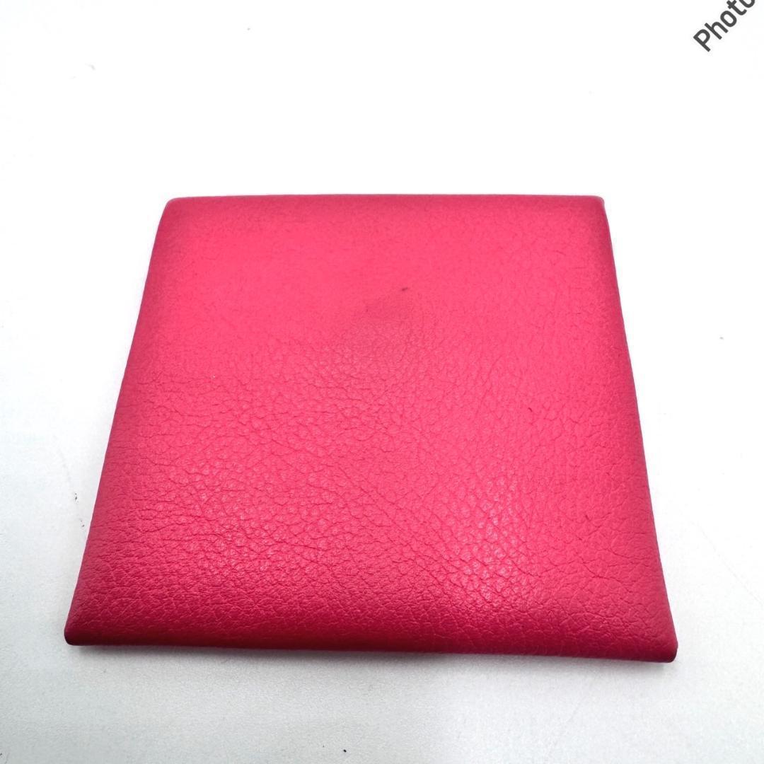 即納！最大半額！ レザー コインケース エルメス HERMES ピンク 0207 箱付き 小物