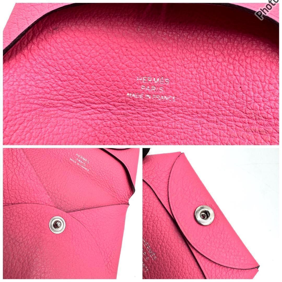 HERMES エルメス コインケース レザー ピンク 箱付き 0207