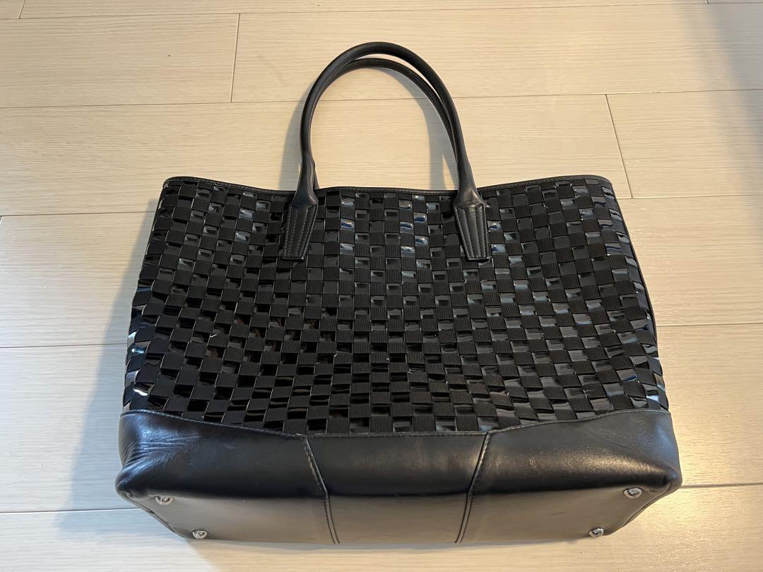 中古品 LANVIN COLLECTION 黒トートバッグ ランバンコレクション