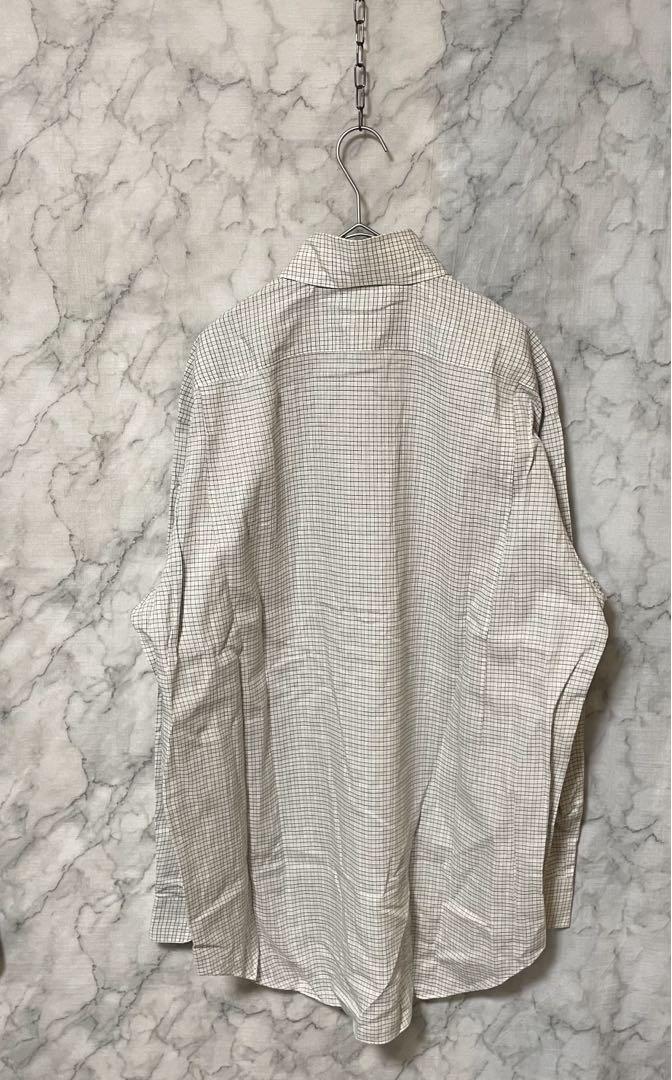 Paul Smith ラウンドカラー チェック シャツ トップス　イタリア　L
