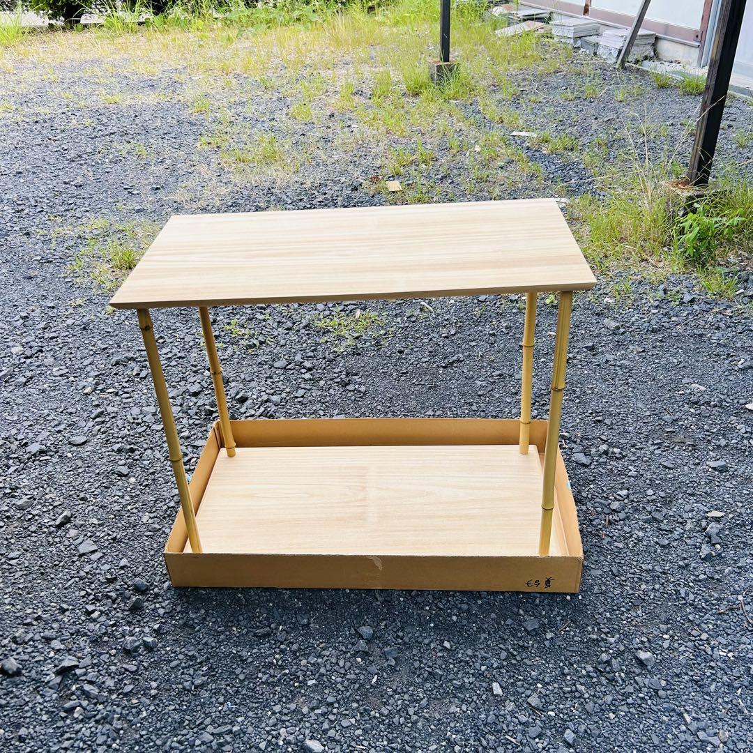 木製シンプル2段ラック