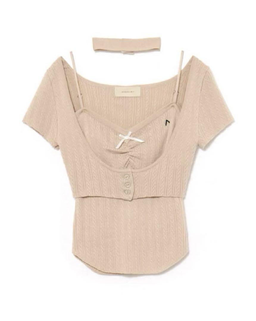 andmary Frida knit set pink beige 正規品 andmary Frida knit set pink beige アンドマリー