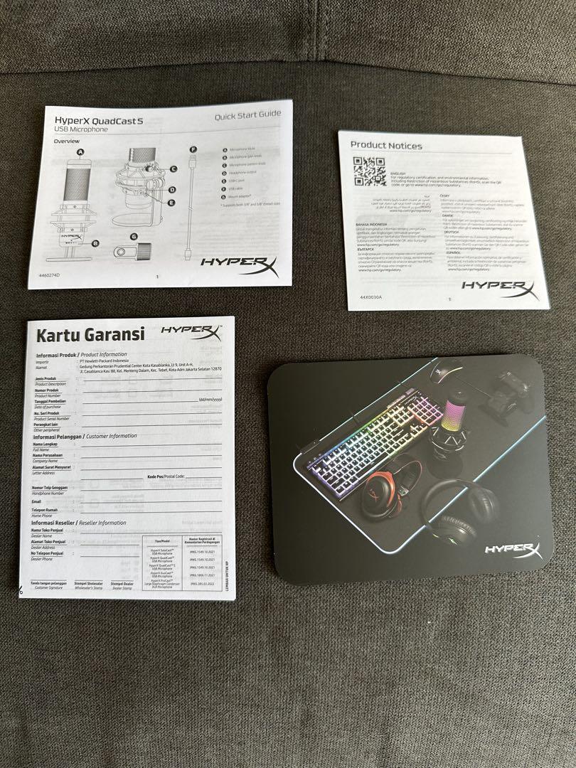 HyperX QuadCast Sスタンドアロンマイク・フィルター・アームセット