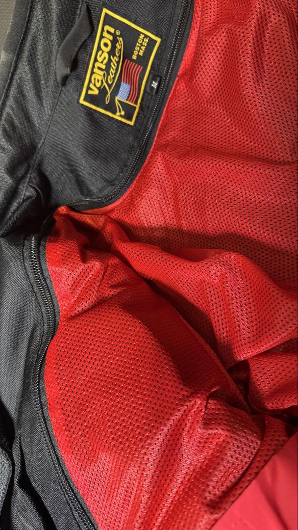 Vanson　メッシュライダースジャケット　プロテクター・着脱防風インナー