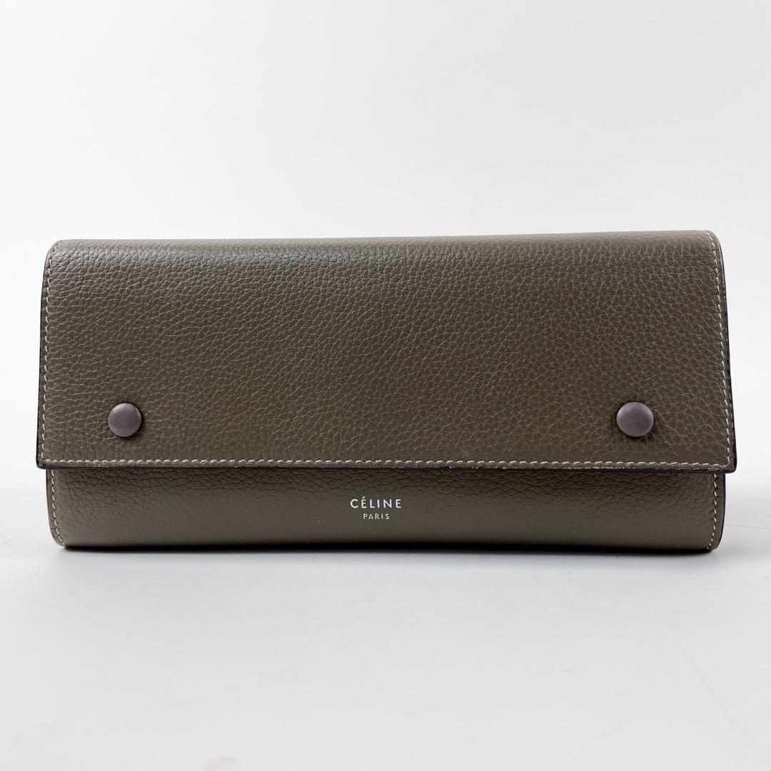 充実の品 CELINE 長財布 バイカラー ラージフラップマルチファンクション 小物