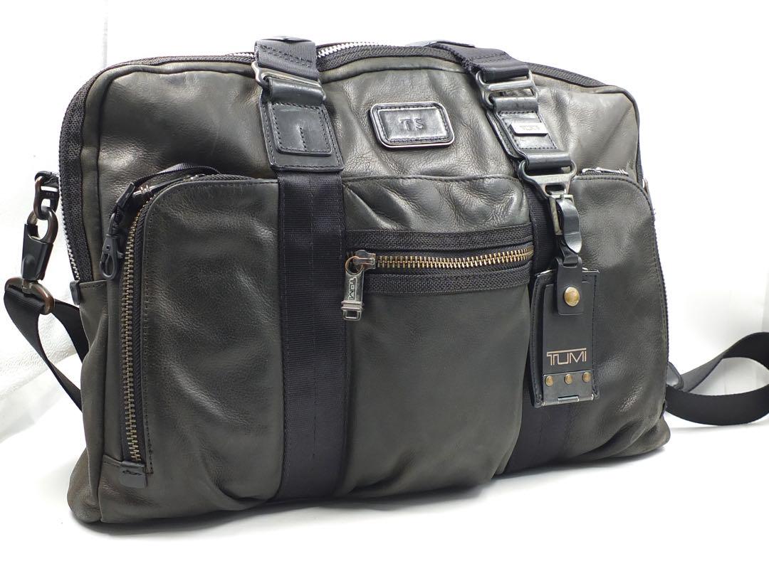 TUMI ALPHA BRAVO フルグレインレザー 2WAY ビジネスバッグ