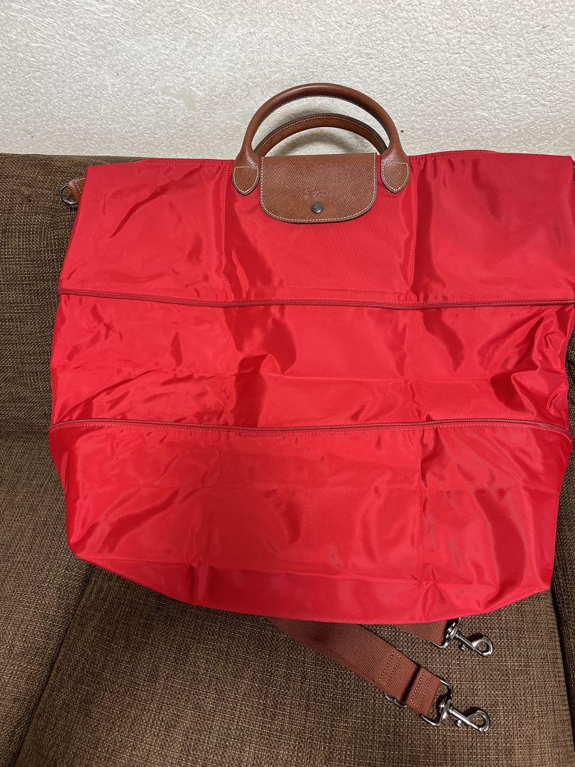 LONGCHAMP ロンシャン プリアージュ　大容量　拡張ボストン　赤　レッド