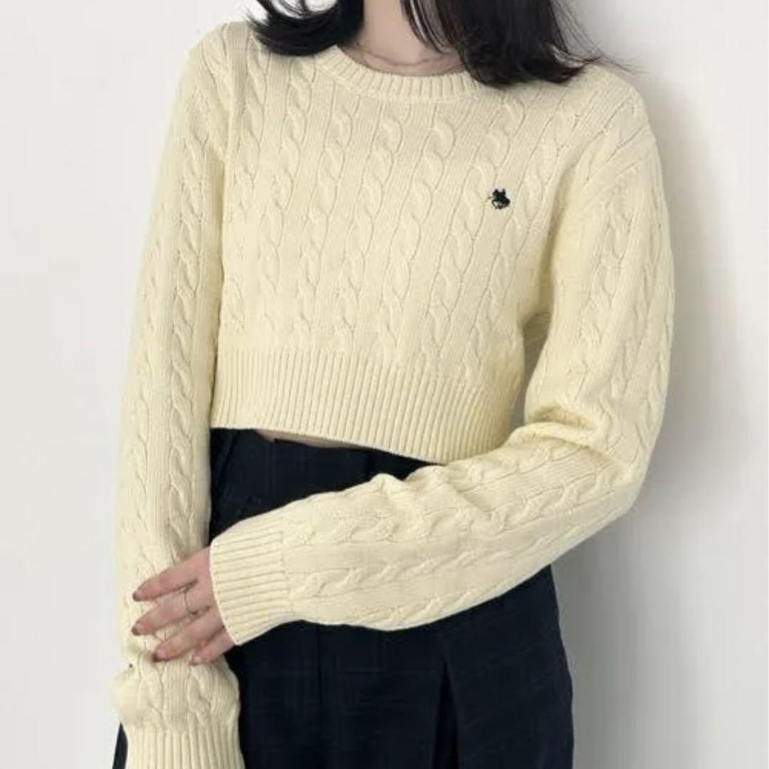 Heather POLO BCS ケーブルニット