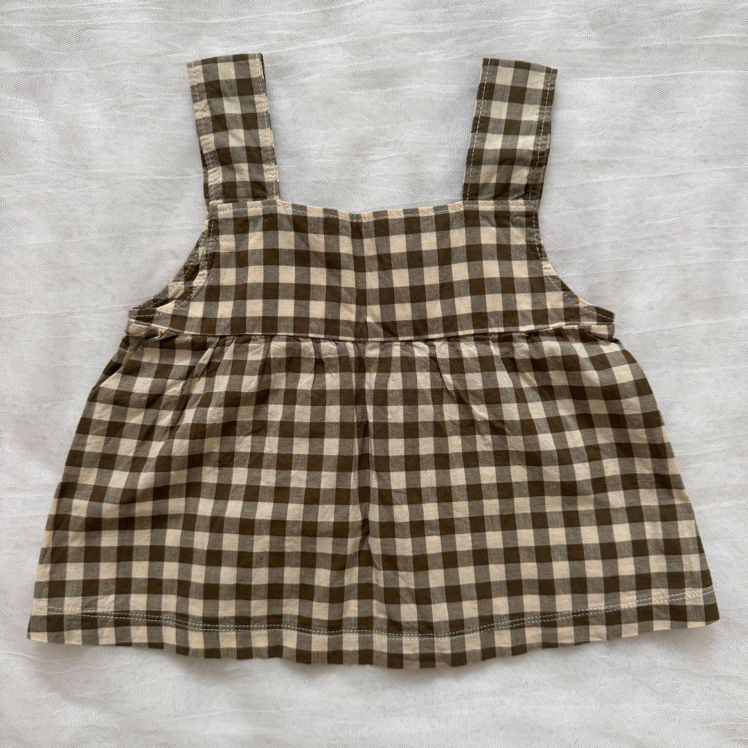 トップス organic zoo Olive Gingham Dolce Top 3-4y Olive Gingham Dolce Top | Organic Zoo