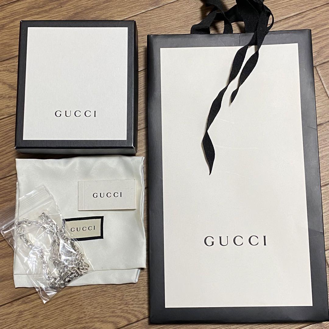 GUCCI 新品同様品　インターロッキングネックレス　極美品　付属品付き　925