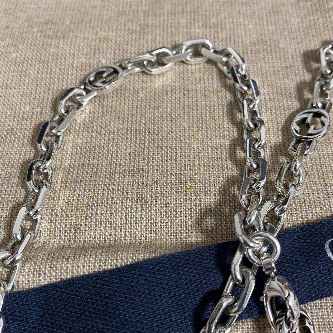GUCCI 新品同様品　インターロッキングネックレス　極美品　付属品付き　925