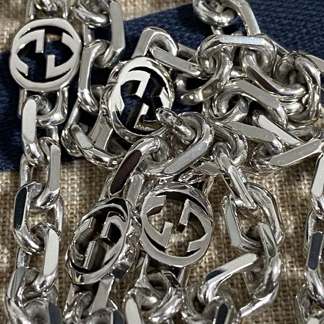 GUCCI 新品同様品　インターロッキングネックレス　極美品　付属品付き　925