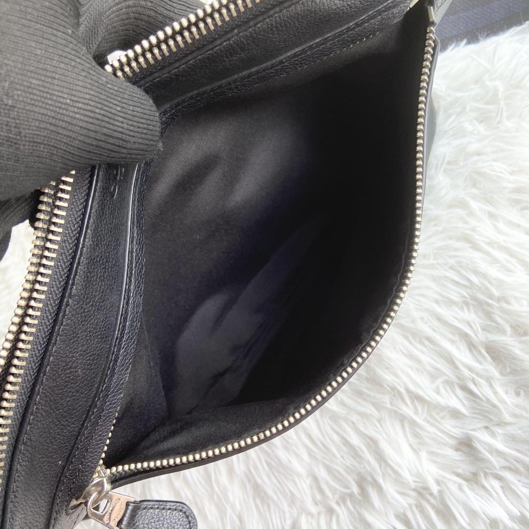 極美品 コーチ COACH ショルダーバッグ メンズ レザー 黒 F54796