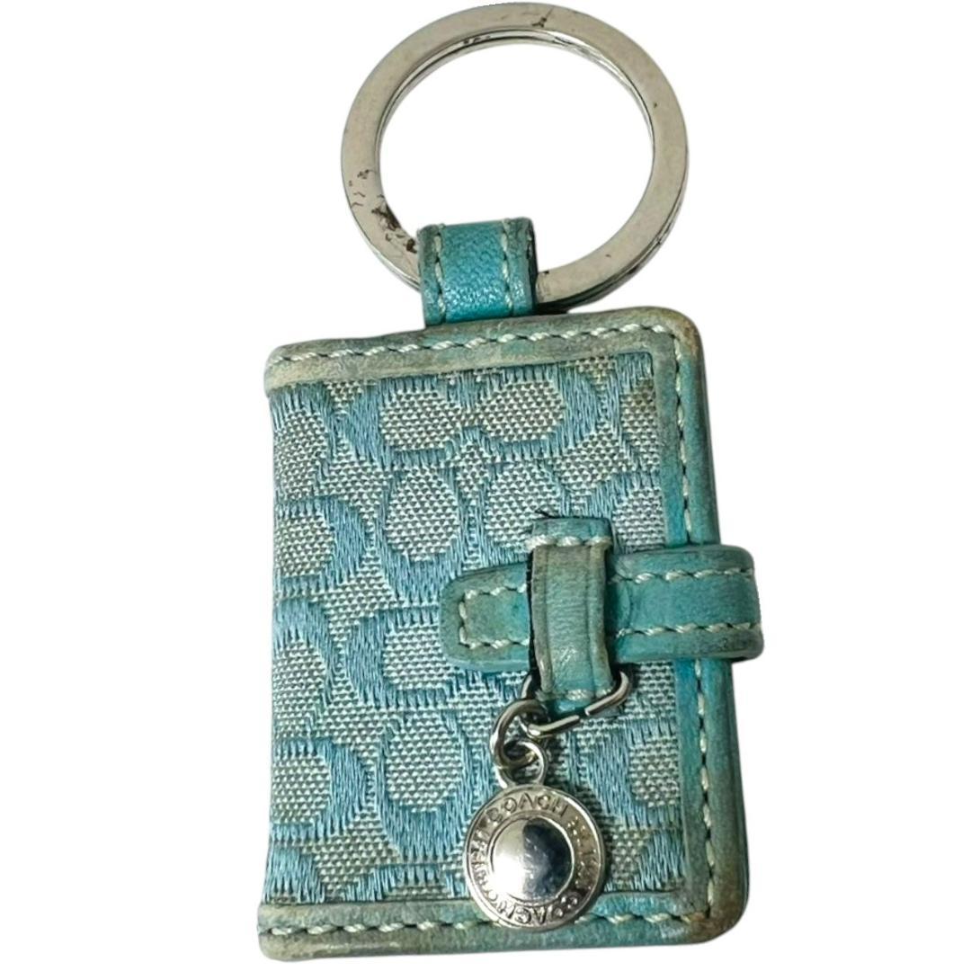 COACH 手帳型チャーム 良品】COACH(コーチ)キーホルダー 手帳型 チャーム ブルー