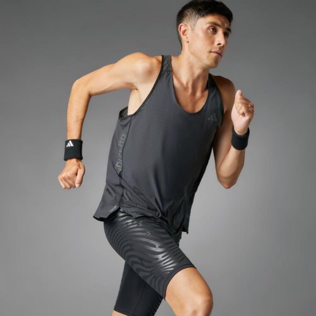新品 adidas アディダス　メンズ　adizero ランニング　シングレット