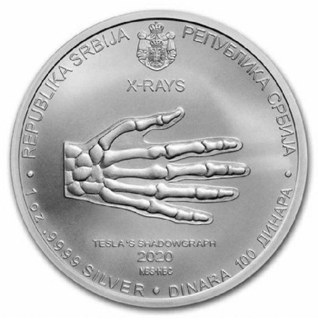2020年　セルビア　テスラ銀貨　1オンス 2020年 セルビア テスラ銀貨 1オンス - メルカリ