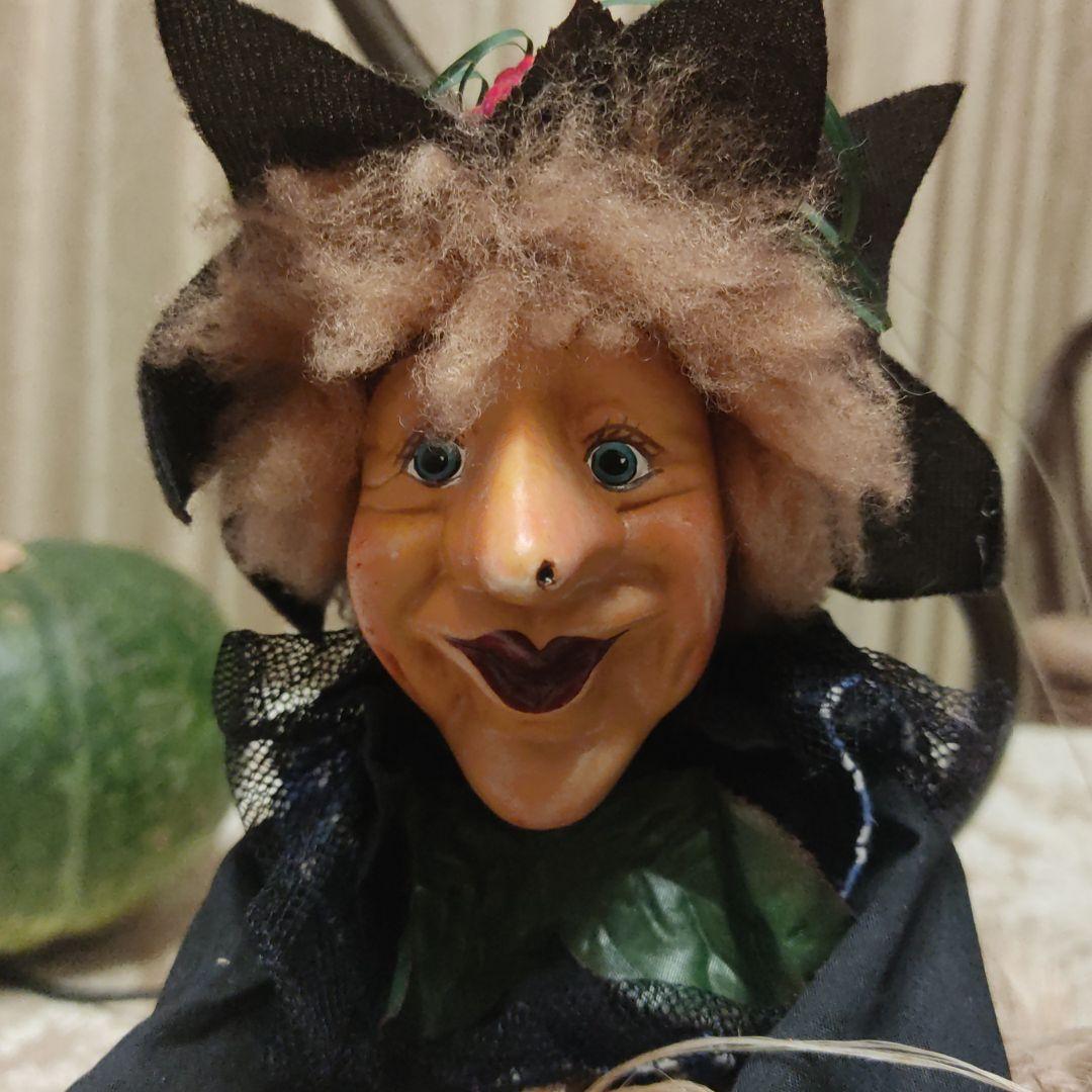 正規品人気SALE 魔女 ビスクドール ハロウィン 箒 コスプレ イギリス クリスマス ドール 帽子 UWdVY-m37228248209 低価格安