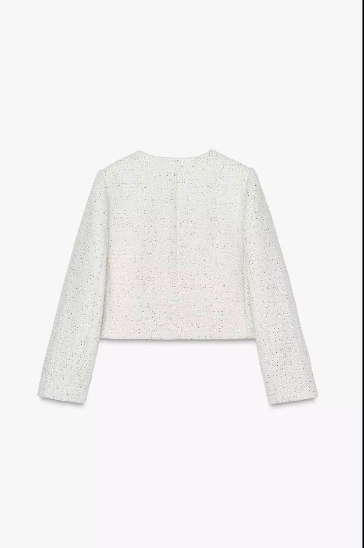 最終値下げ【送料込】zara スパンコールブレザー　Sサイズ