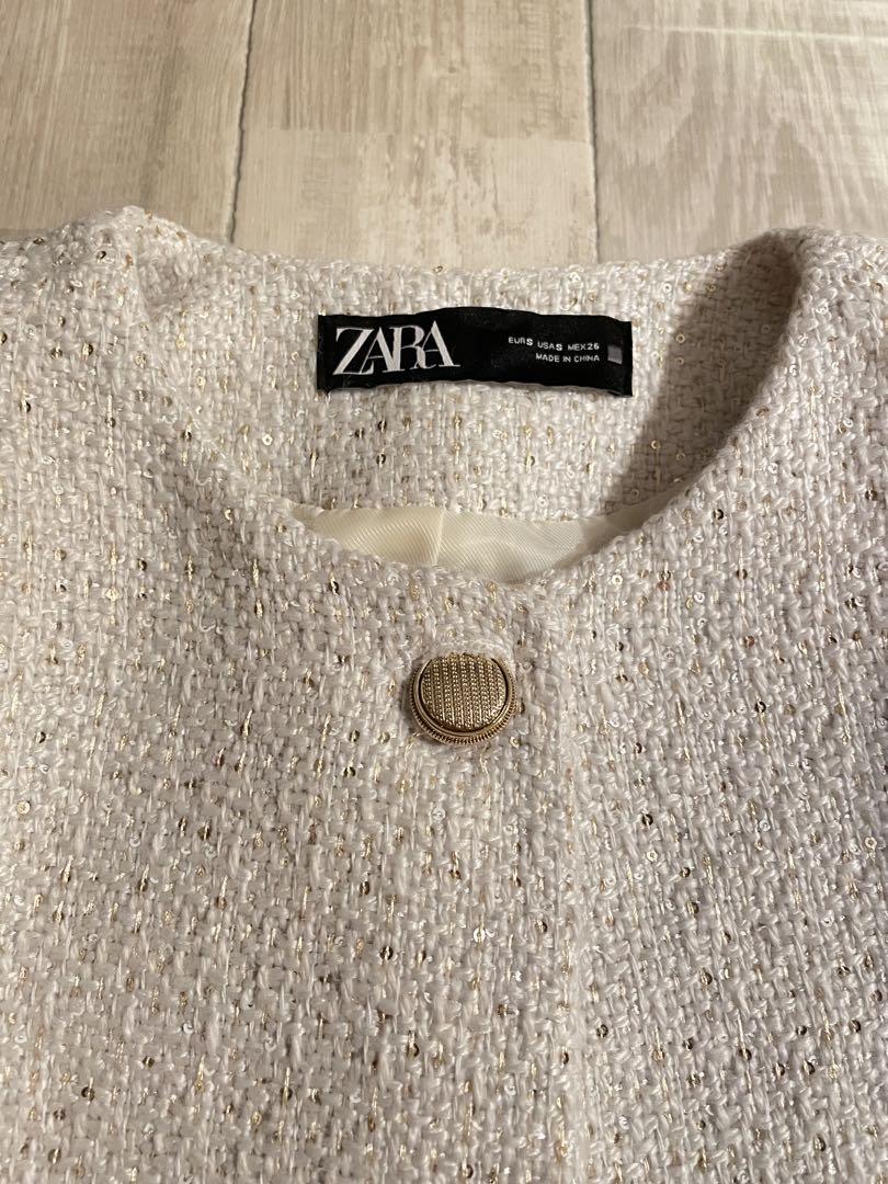 最終値下げ【送料込】zara スパンコールブレザー　Sサイズ