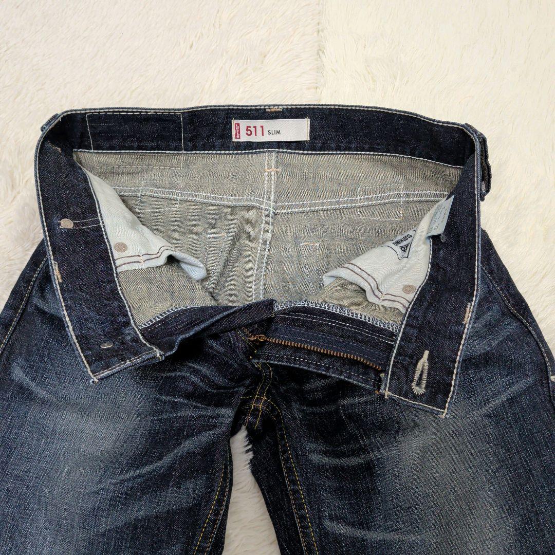 【廃版】美品 濃紺Levi's リーバイス511 デニムパンツ 黒パッチ W32 【廃版】美品 濃紺Levi's リーバイス511 デニムパンツ 黒パッチ W32