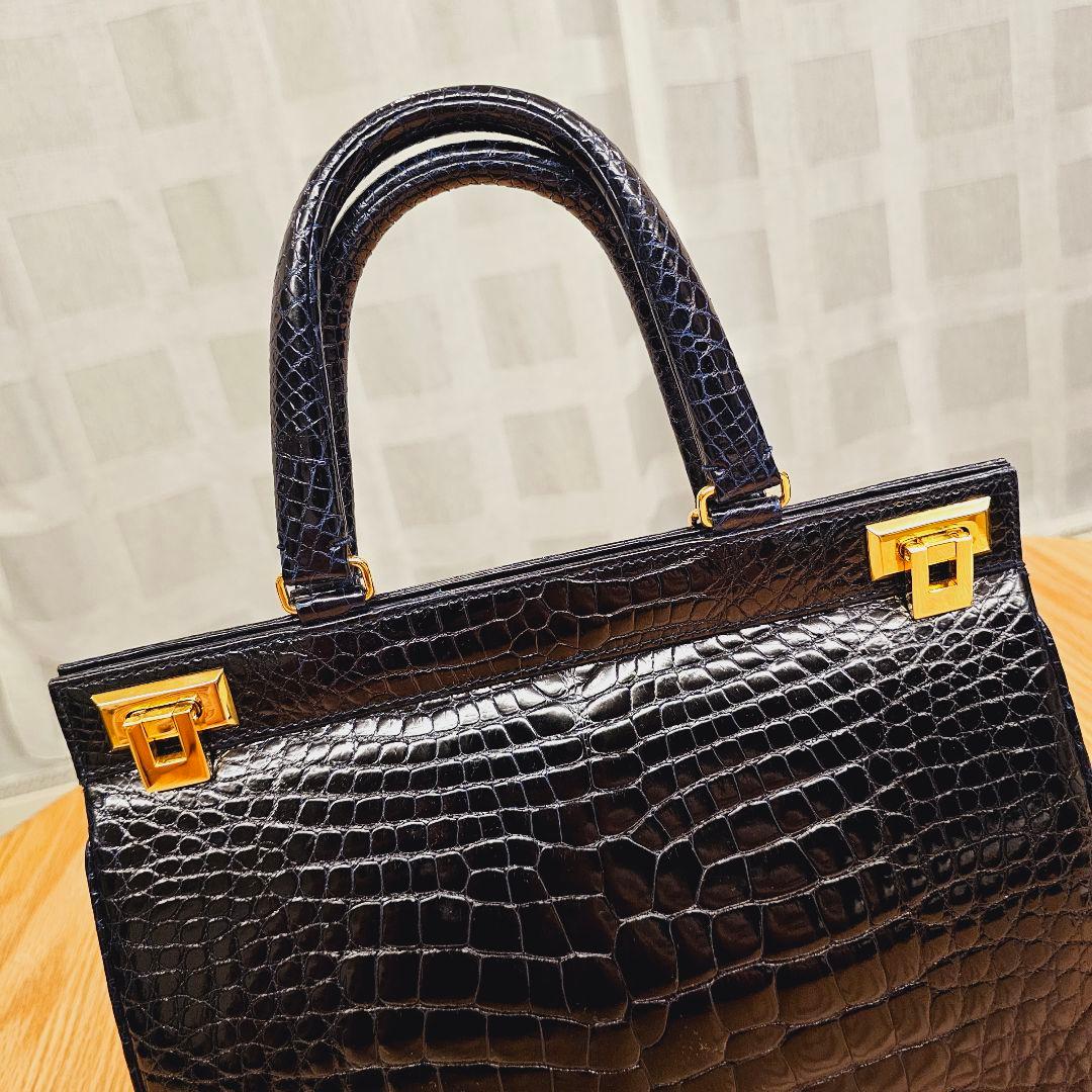 ★【使用極わずか】Takechi クロコダイル レザーハンドバッグ★ ★【使用極わずか】Takechi クロコダイル レザーハンドバッグ★